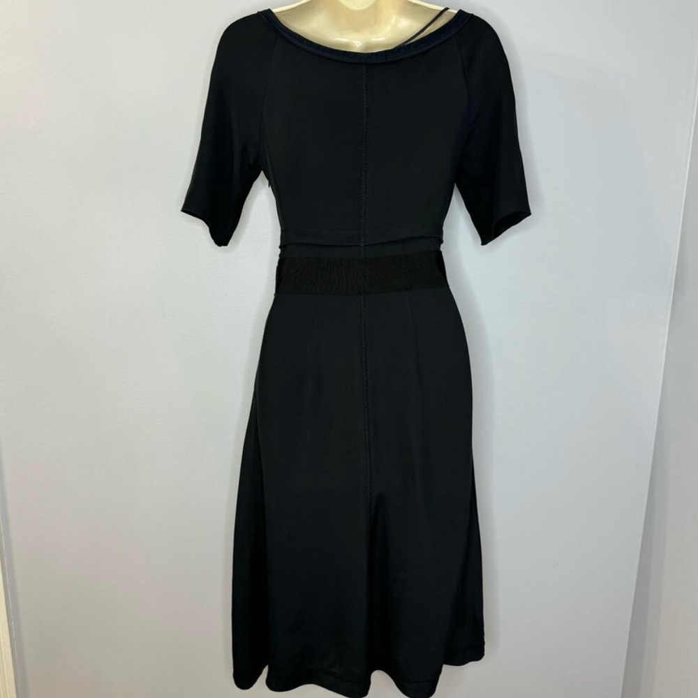 Gorgeous Prada Scoop Neck Fit and Flare Dress Short Sleeve Silk Blend 0